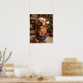 Poster Chien Retriever doré joyeux en pull Cozy personnal (Cuisine)
