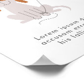 Poster Chien rose Chien Thème Anniversaire Fête Symbole P (Coin)