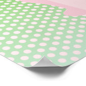 Poster Chien rose et vert chiot (Coin)