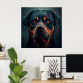 Poster chien rottweiler (Bureau à domicile)
