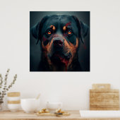 Poster chien rottweiler (Cuisine)