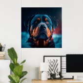Poster chien rottweiler (Bureau à domicile)