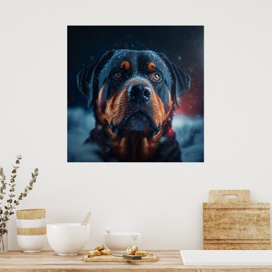 Poster chien rottweiler (Cuisine)