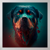 Poster chien rottweiler (Devant)
