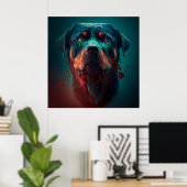 Poster chien rottweiler (Bureau à domicile)