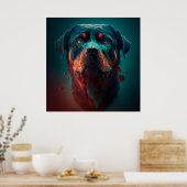 Poster chien rottweiler (Cuisine)