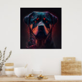 Poster chien rottweiler (Cuisine)