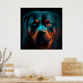 Poster chien rottweiler (Cuisine)