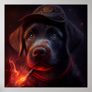 Poster Chien rouge