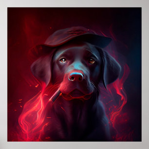 Poster Chien rouge