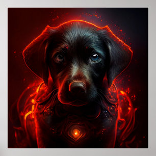 Poster Chien rouge