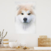 POSTER CHIEN SAMOYEN "ROI DE NEIGE" (Cuisine)