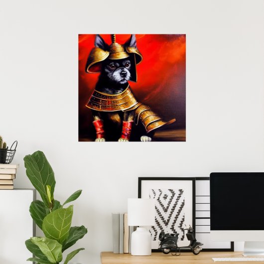 Poster Chien Samurai (Bureau à domicile)
