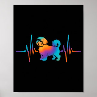 Poster Chien shih tzu chien shihtzu battement de coeur sh