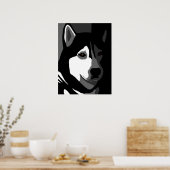 Poster Chien sibérien Husky 162 (Cuisine)