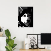 Poster Chien sibérien Husky 162 (Bureau à domicile)
