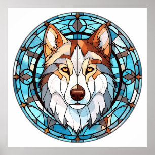 Poster Chien sibérien Husky Sibérien