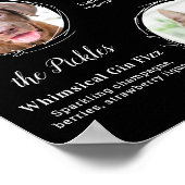 Poster Chien Signature Boissons Black Pet Mariage Bar (Coin)