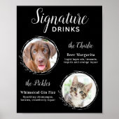 Poster Chien Signature Boissons Black Pet Mariage Bar (Devant)