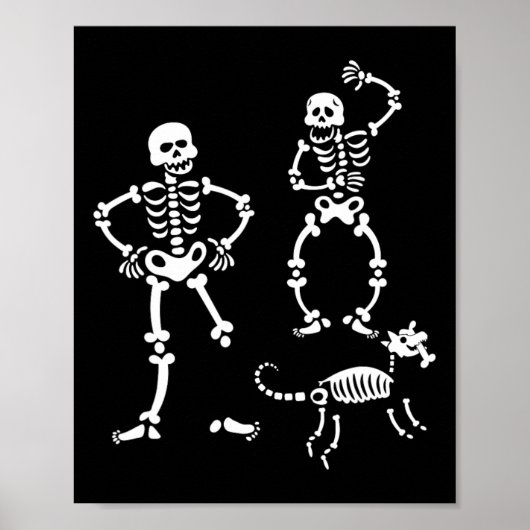 Poster Chien Skull Skeleton Courir Halloween Costume Part (Devant)