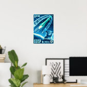 Poster Chien spatial soviétique (Bureau à domicile)