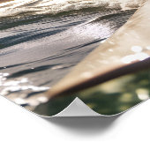 Poster Chien sur planche de surf (Coin)