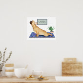 Poster Chien-taureau français faisant un pose de Yoga Chi (Cuisine)