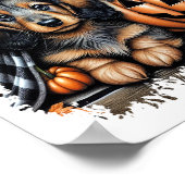 Poster Chien teckel Halloween (Coin)