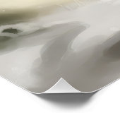 Poster Chien tibétain mastiff à Noël de neige (Coin)