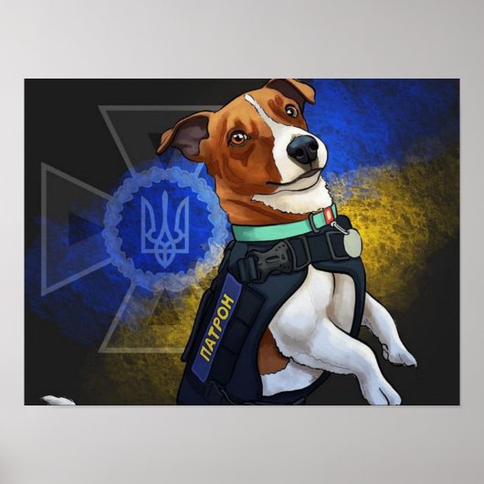 Poster Chien ukrainien Patron (Devant)
