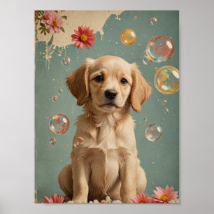 Poster chien vintage