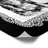 Poster Chien vintage avec panier (Coin)