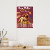 Poster Chien Walker Soins dignes de confiance Animaux de  (Cuisine)