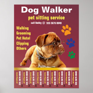 Poster Chien Walker Soins dignes de confiance Animaux de