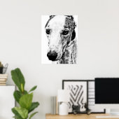 Poster Chien Whippet (Bureau à domicile)
