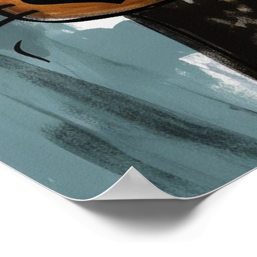 Poster Chiens Abstraits amusants (Coin)