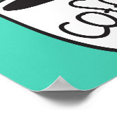 Poster Chiens amusants, beignets, motif de café. (Coin)