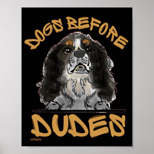 Poster CHIENS AVANT LES DUDES Cavalier Roi Charles Spanie