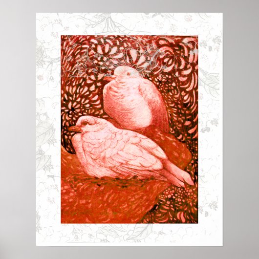 POSTER CHIENS BLANCS EN ROUGE (Devant)