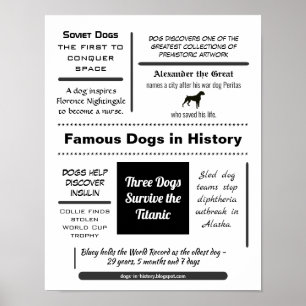 Poster Chiens célèbres de l'histoire