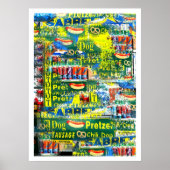 Poster "Chiens chauds NYC" par Urban59 Studio (Devant)