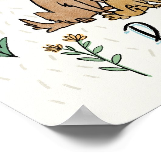 Poster Chiens dans le jardin IV | Notre Famille Est Paw-F (Coin)