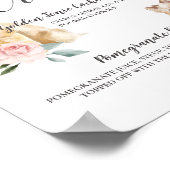 Poster Chiens d'aquarelle mignonne Boissons Signature Cou (Coin)