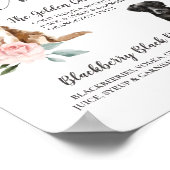 Poster Chiens d'aquarelle mignonne Boissons Signature Cou (Coin)