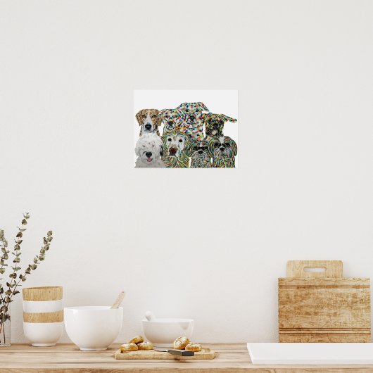 Poster Chiens d'art Imprimer (Cuisine)