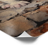 Poster Chiens de chiot Bulldog conviviaux 003 - Raimon Pa (Coin)