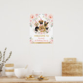Poster Chiens de compagnie Chic Blush Gold Puppies Annive (Cuisine)