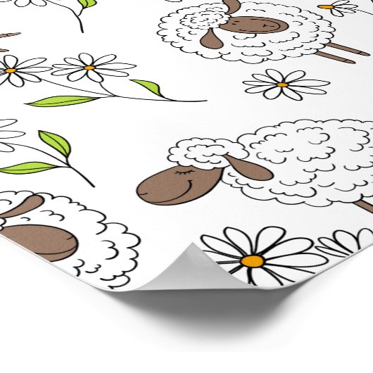 Poster Chiens de comptage sur blanc (Coin)