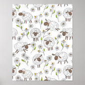 Poster Chiens de comptage sur blanc (Devant)