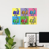 Poster Chiens de couleur (Bureau à domicile)